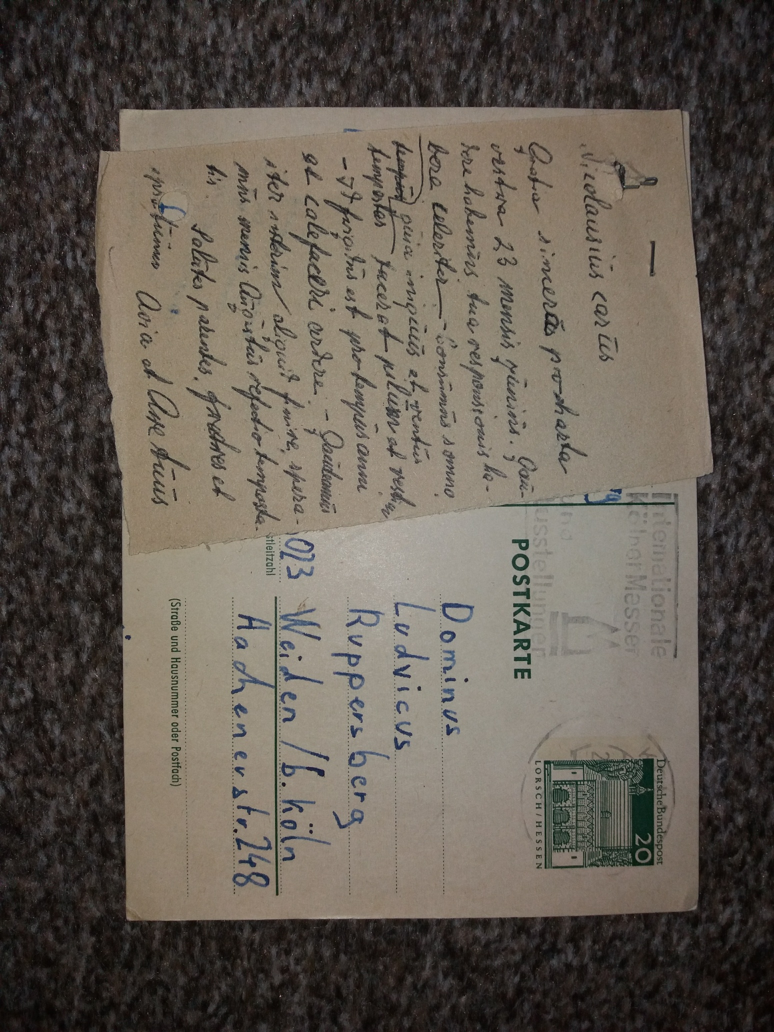 Postkarte mit Küchenlatein 2